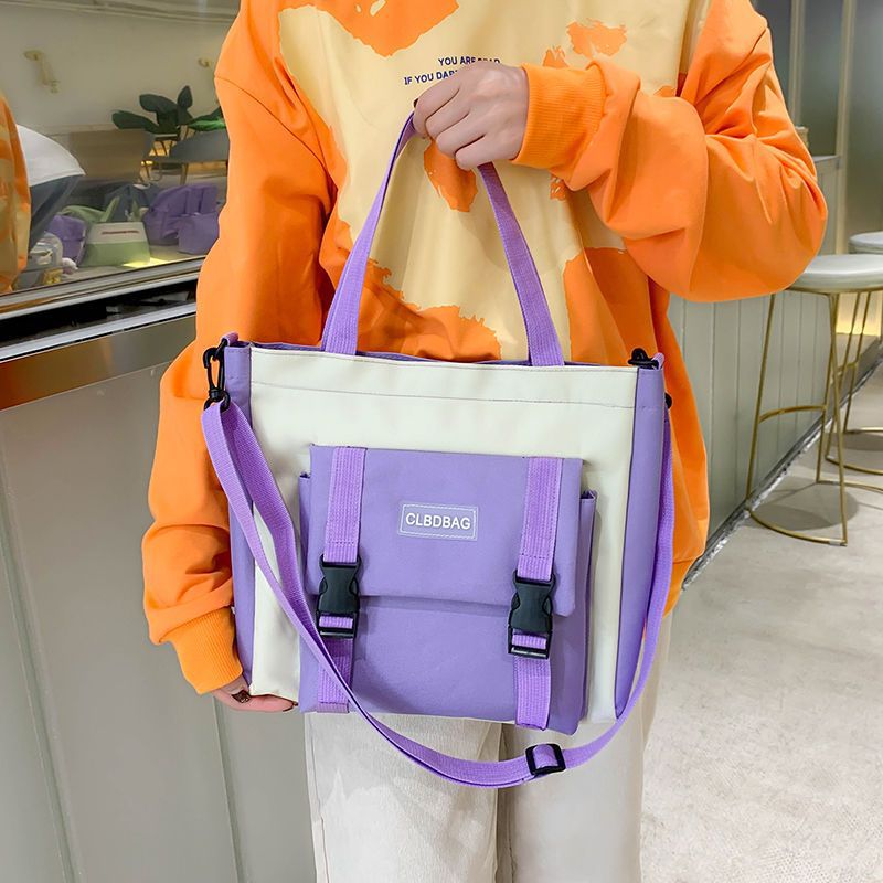 4-Piece Set Primary School Schoolbag Female Ins Korean Version of Campus Lightweight Large-capacity Backpack Resh Junior High
