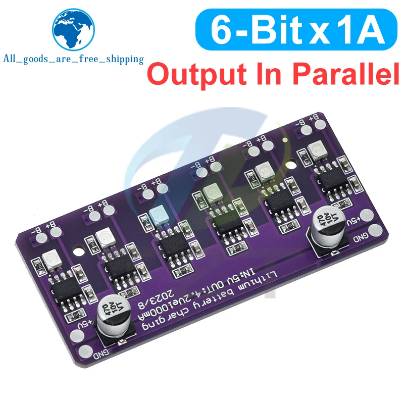 TZT Charging Module PCB Circuit Board Charger Array 5V Input for 18650 4.2V Lithium Battery Electric Scooter Accessories