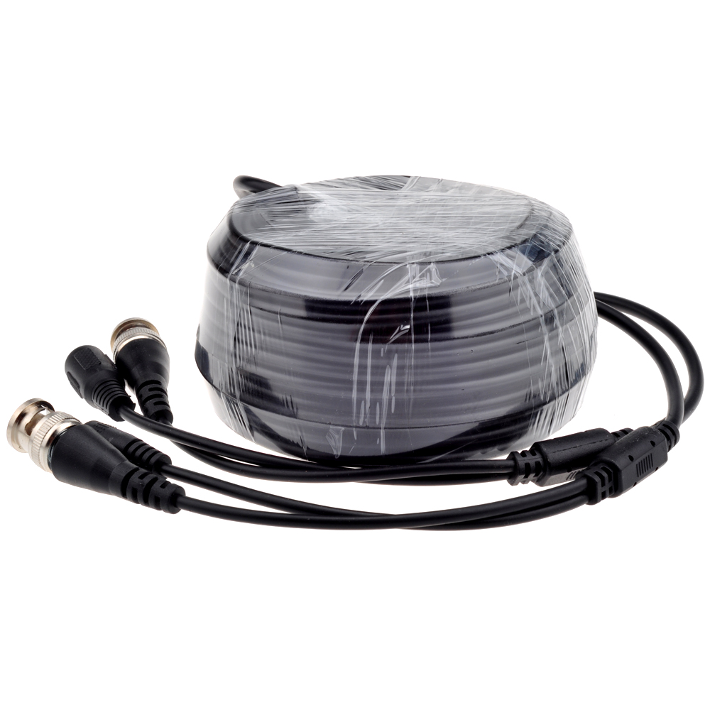 Gadinan Cable CCTV salida de vídeo Cable de enchufe CC Cable BNC 5M/10M/15M/20M/30M/40M/50M opcional para sistema BNC AHD/analógico Kit DVR