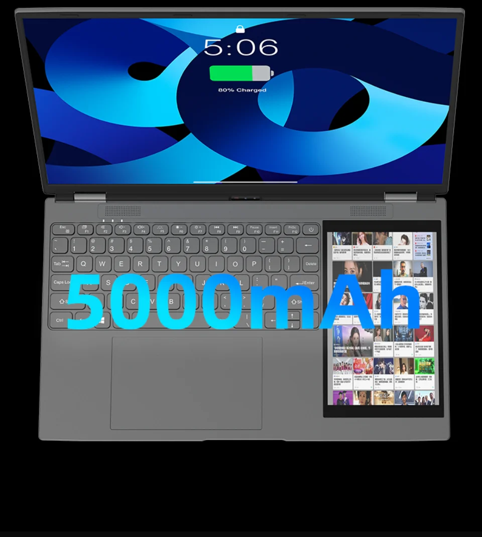 Intel N95/N100 laptop 15.6"+7" Touch Screen 32GB RAM 128G - 2TB SSD Backlit keyboard Windows 11 Notebook Computer Laptop Face ID