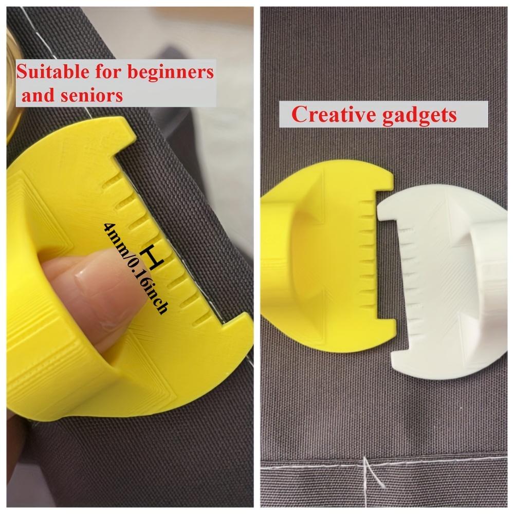 Ferramenta de costura impressa em 3D de fácil aderência para iniciantes e idosos - ajuda de costura manual de plástico com espaçamento de 4 mm, evita pular pontos