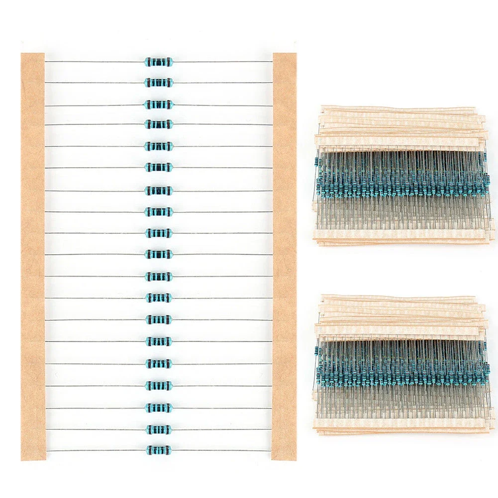 Kit de resistencias de 600 Uds., resistencias de 10 Ohm-1MOhm, 1/4W ± 1% de película de carbono, resistencia única, electrónica eléctrica, 30 valores