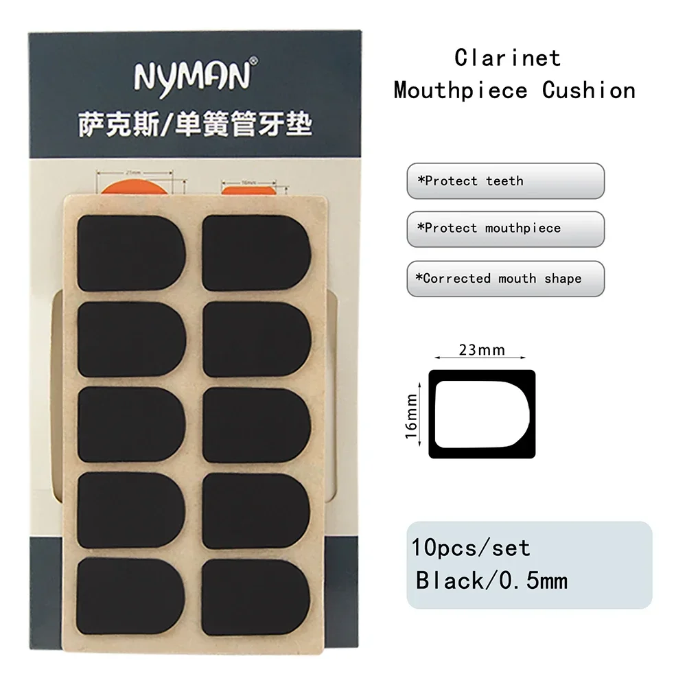 10 Chiếc Sax Cơ Quan Ngôn Luận Miếng Dán Miếng Lót Đệm Cho Treble / Alto / Tenor Sax & Clarinet 0.5Mm/0.8mm Saxophone Silicon Đệm