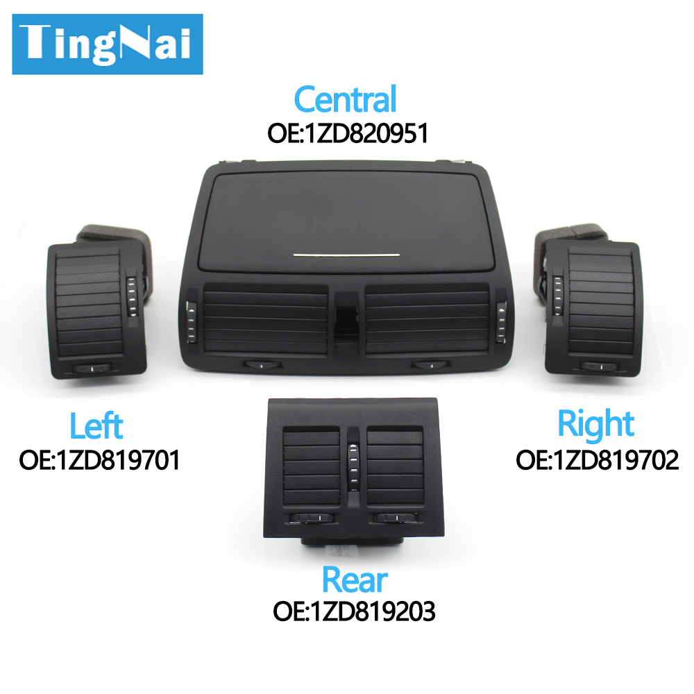 Автомобильная передняя и задняя вентиляционная решетка переменного тока в сборе для Skoda Octavia 2 A5 MK2 RS 2004-2014 YETI 2010-2017 1ZD 819701 ,1ZD 819702