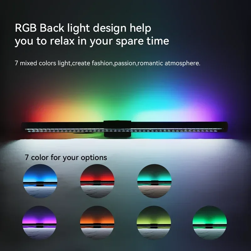 Barra de luz LED RGB para Monitor, barra Liaht, pantalla de Monitor, luz colgante, regulable continuo, luz de aprendizaje para juegos de trabajo, lámpara de ambiente RGB