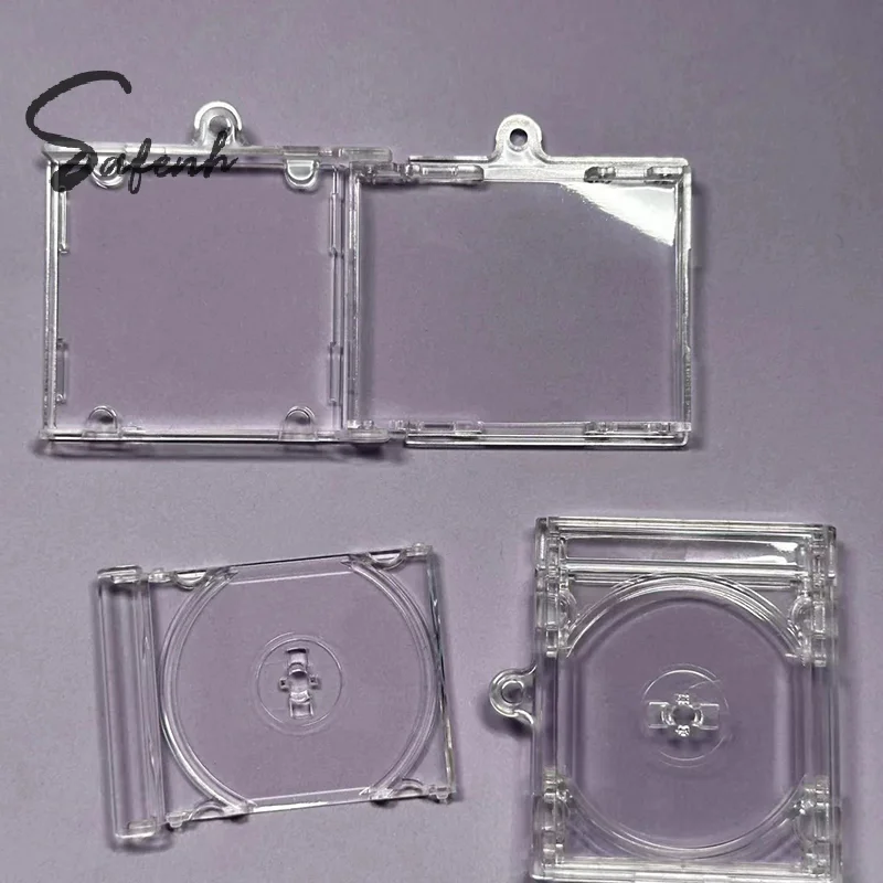 주변 기념 앨범 빈 미니 CD 케이스 펜던트, DIY 키체인 배낭 걸이식 장식, 1 개