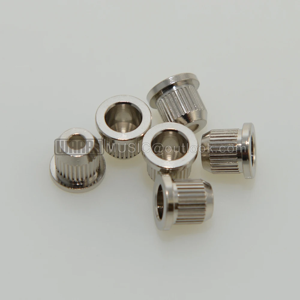 6pcs/set Brass Through Body String Ferrules String Bushings For Electric Guitar TLcaster Guitar