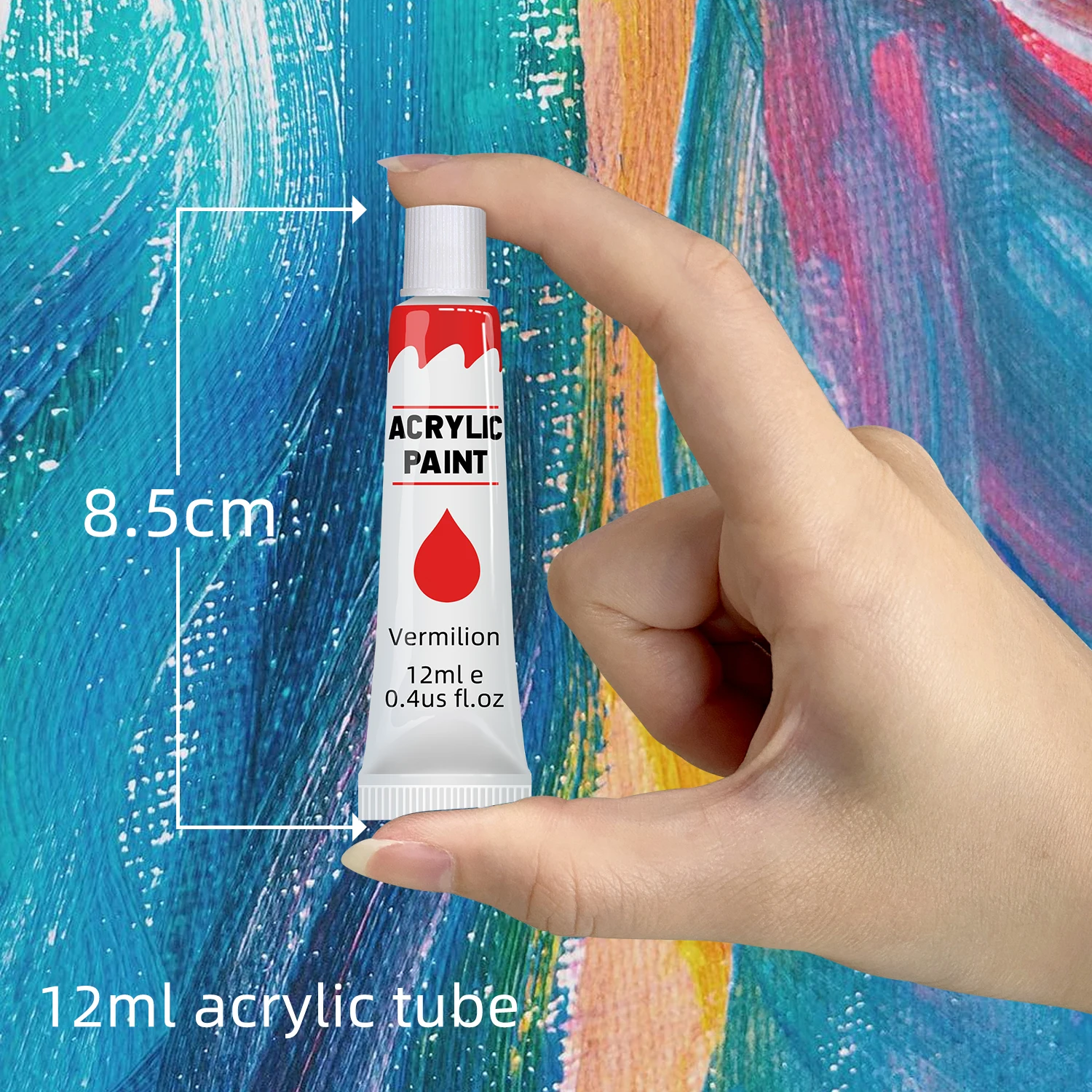 ชุดสีอะคริลิค 12/24 แพ็คสี 12 มล.,สีหัตถกรรมปลอดสารพิษสําหรับผ้าใบ,ไม้,ผ้า,หนัง,กระดาษแข็ง,กระดาษ,MDF และงานฝีมือ