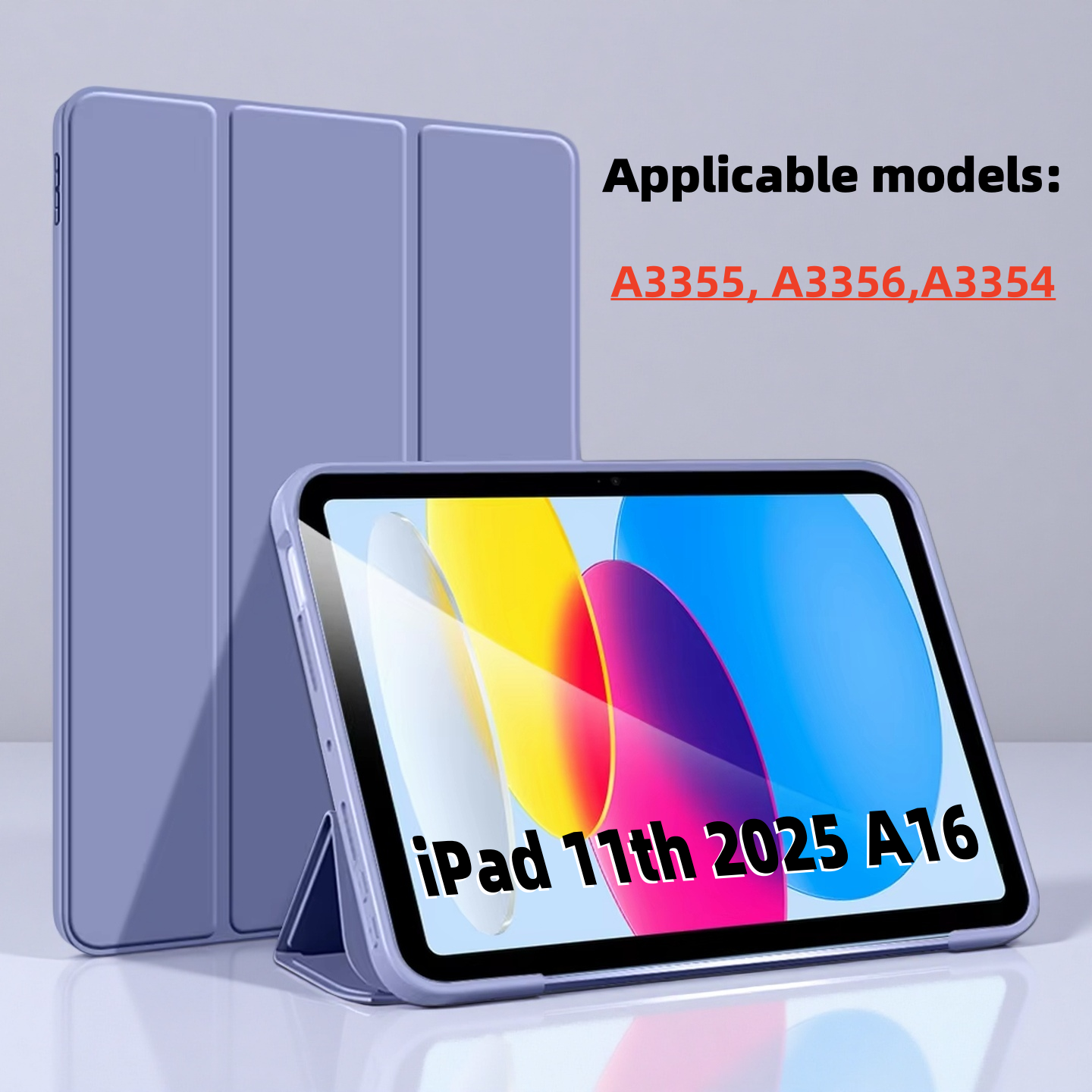 Чехол для iPad 11 2025 a16, 11 дюймов, тройной складной чехол из ТПУ с магнитной подставкой для планшета, чехол для iPad 11-го поколения A3355 A3356 A3354
