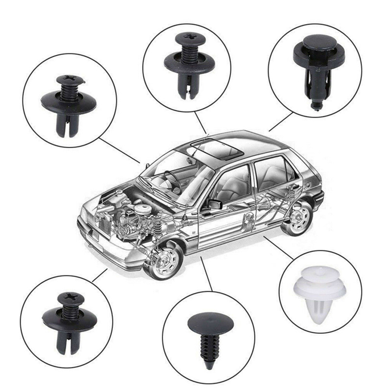 100 stücke Auto Fastener Clip Auto Kotflügel Push Retainer Pin Niet Stoßstange für Tür Trim Panel Retainer, Tasche Paket auto Clips
