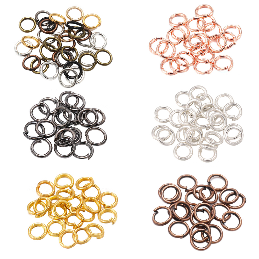 50-200 unids/lote 3-20mm anillos de salto conectores de anillos divididos para joyería Diy encontrar accesorios suministros al por mayor
