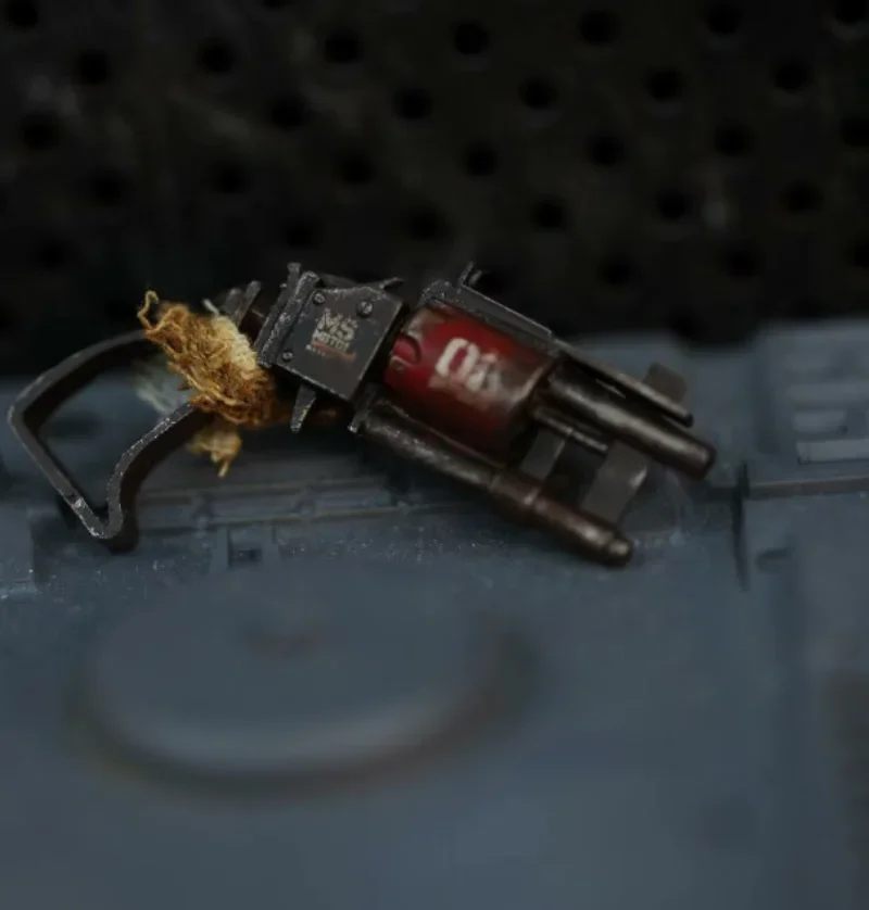 Modelo de revólver de soldado em escala 1/6 para estilo de solo residual de 12''