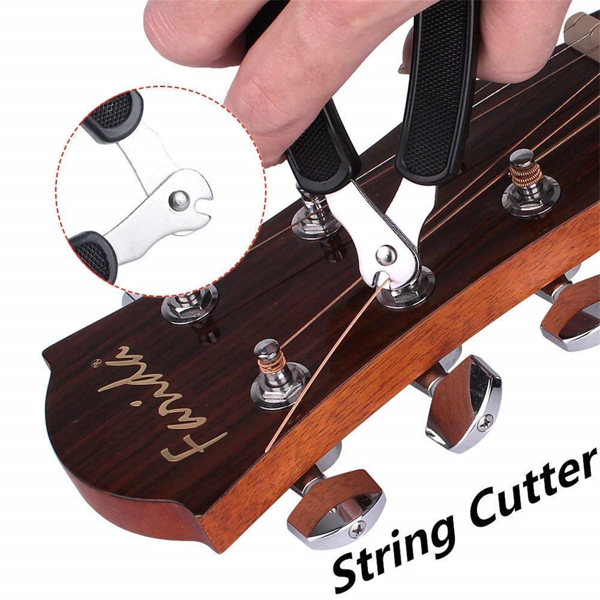 Miwayer กีตาร์ String Winder 3 IN 1 String Peg Winder + เครื่องตัดสาย + Pin Puller เครื่องดนตรีกีตาร์เครื่องมือบํารุงรักษาซ่อมเครื่องมือ