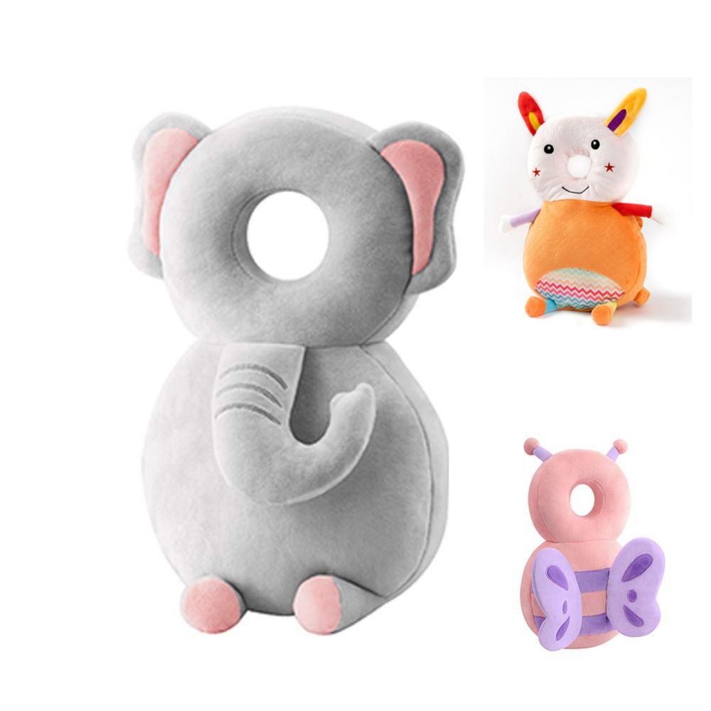 Soft Baby Walker Head Protector Cute Comfortable Baby Head Protection Cushion Elastic With Strap Backpack Wear Safety Pad Kids