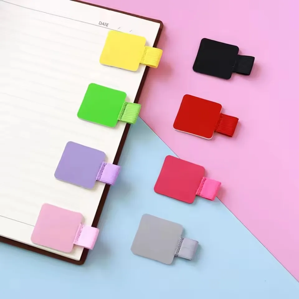Portapenne elastico da 2/1 confezione, matita autoadesiva con clip in pelle PU per quaderni, diari, pianificatori