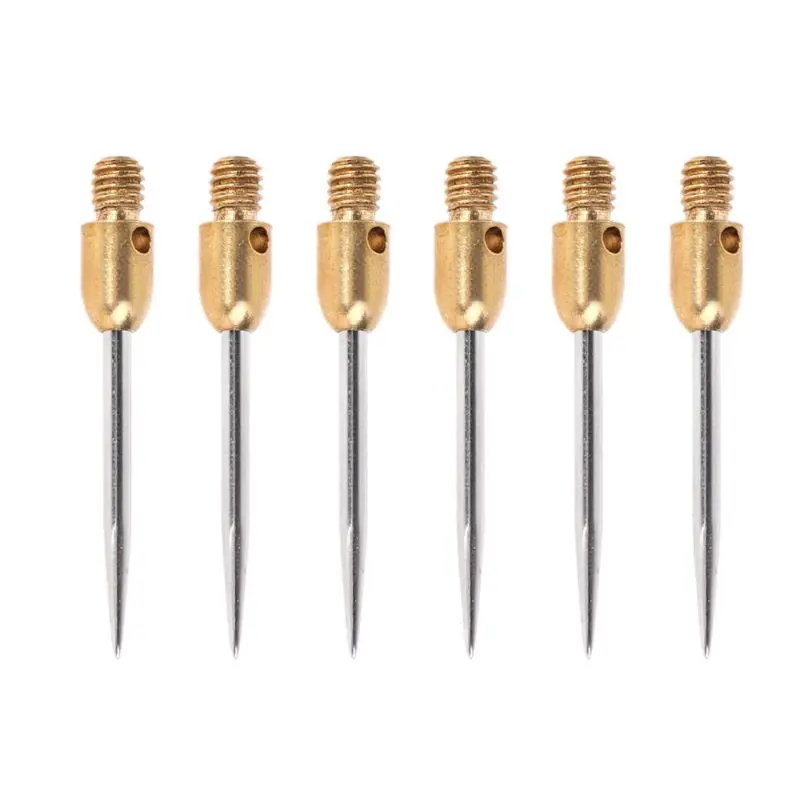 Dardos profesionales reemplazables, punta de acero 77HC, 6 piezas, hilo 2BA, accesorio de aguja, puntas de acero, dardos dorados