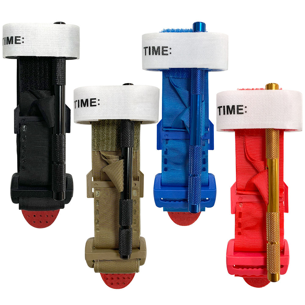ยุทธวิธี 95 ซม.สายรัดโลหะสีฟ้าสีดําสีกากีสีแดงสําหรับกลางแจ้ง COMBAT First Aid กู้ภัยฉุกเฉินกู้ภัย