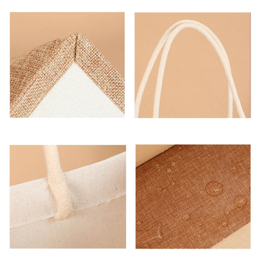 Bolsa de mano de yute de arpillera, bolso de compras reutilizable Vintage para comestibles, bolsa de regalo de cumpleaños y boda, bolsos hechos a mano, bolso de lino multifuncional