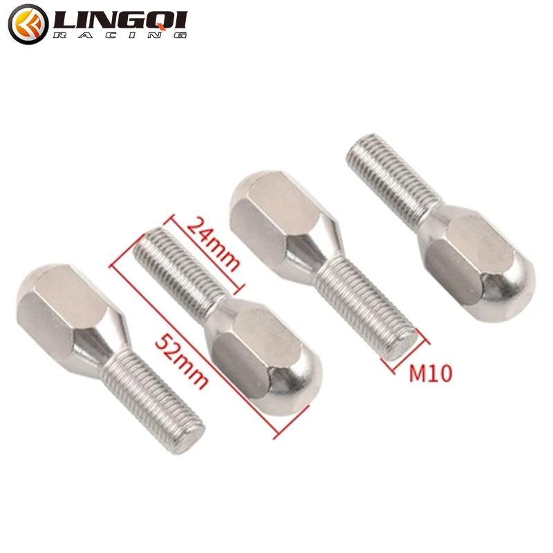 LINGQI-accesorios para cubo de rueda ATV, tuercas hexagonales M10, tornillos de perno para Kart, Buggy, UTV, Quad, Go Kart, vehículo, Moto, piezas de motocicleta