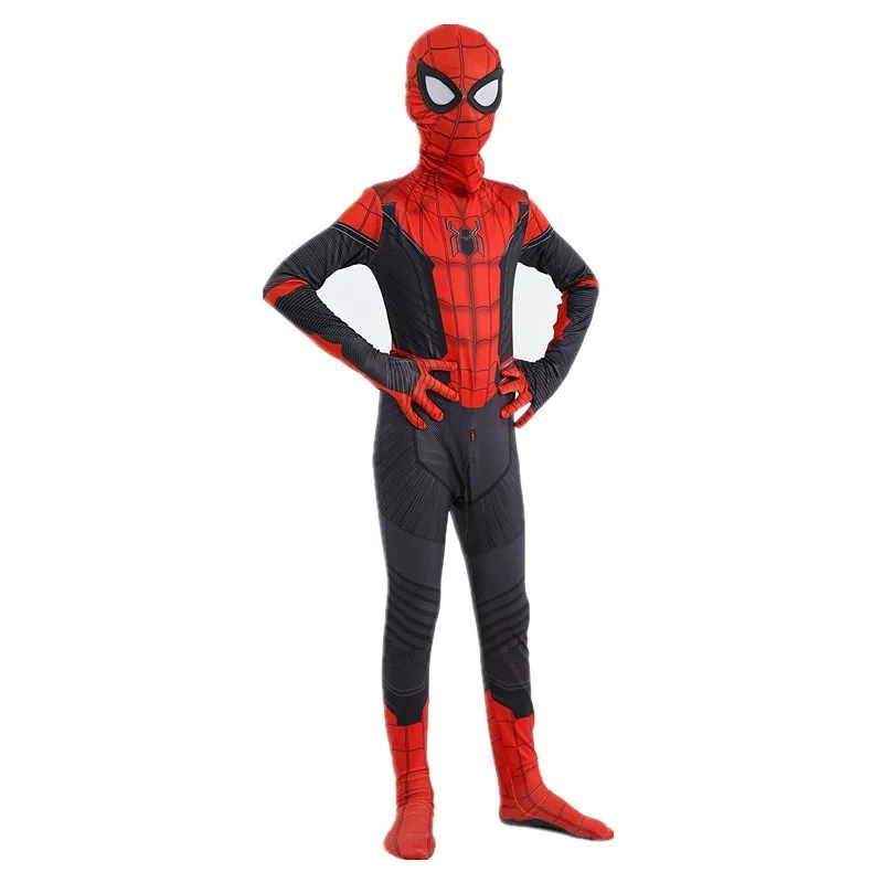 MINISO スパイダーマンボーイズコスチュームスーパーヒーロージャンプスーツマイルモラレスグウェンコスプレ全身タイツスーツハロウィンカーニバル衣装男の子のための