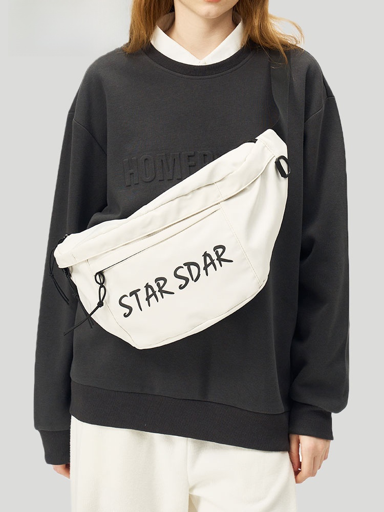 POY ®   新しい大容量の女性のクロスボディバッグカジュアルシングルショルダースリングバッグスタイリッシュなレジャーチェストバッグファッショナブルなナイロン