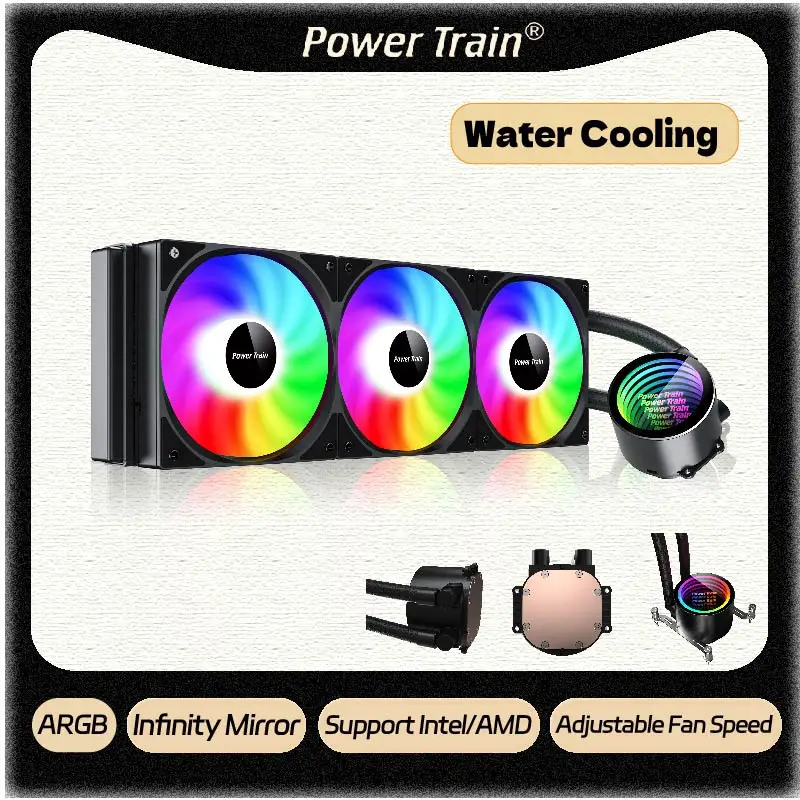 Power train Ice Cube DL-360 water-cooled CPU radiator ARGB Integrated water cooling computer fan Supports Intel/AMD