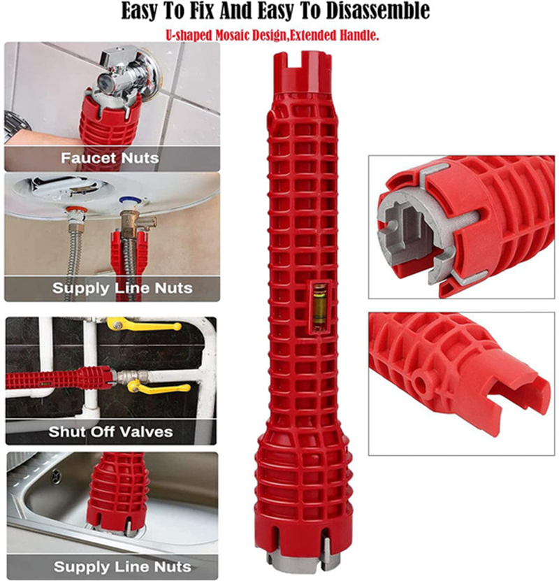 5/8 Trong 1 Chống Trơn Trượt Rửa Cờ Lê Đa Năng 2 Đầu Sửa Chữa Cờ Lê Nước Ống Nước Dụng Cụ Nhà Tắm Dụng Cụ bộ