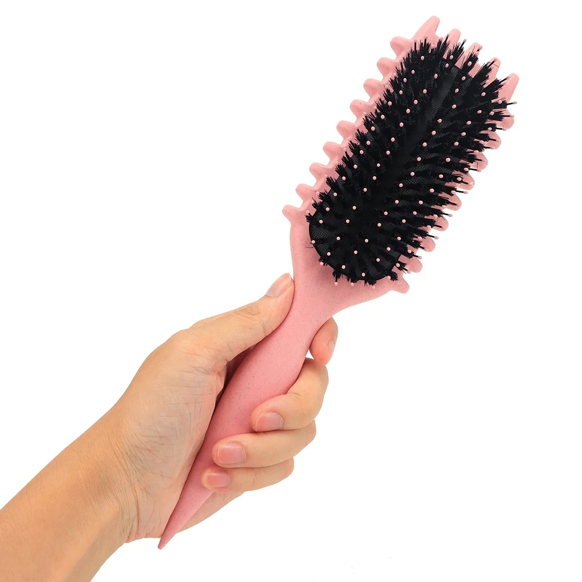 Escova de cabelo encaracolado para salão de beleza, escova de cabelo para pentear e modelar cachos masculinos e femininos, reduzir ferramentas de puxar