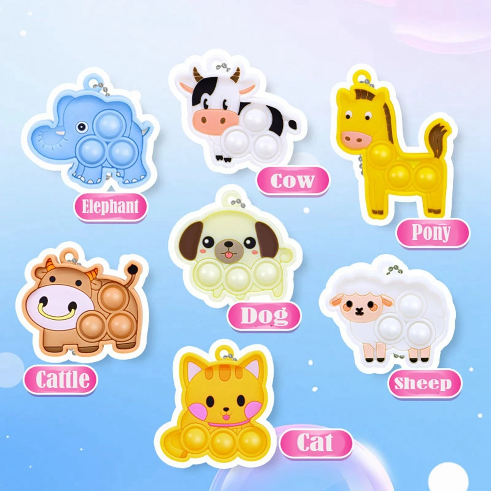 7/21PCSสําหรับเด็กผู้ใหญ่ใหม่สัตว์แกะแมวสุนัขPop Fidgetของเล่นPush Bubble Poppers Sensoryความเครียดบรรเทาของเล่นparty ...