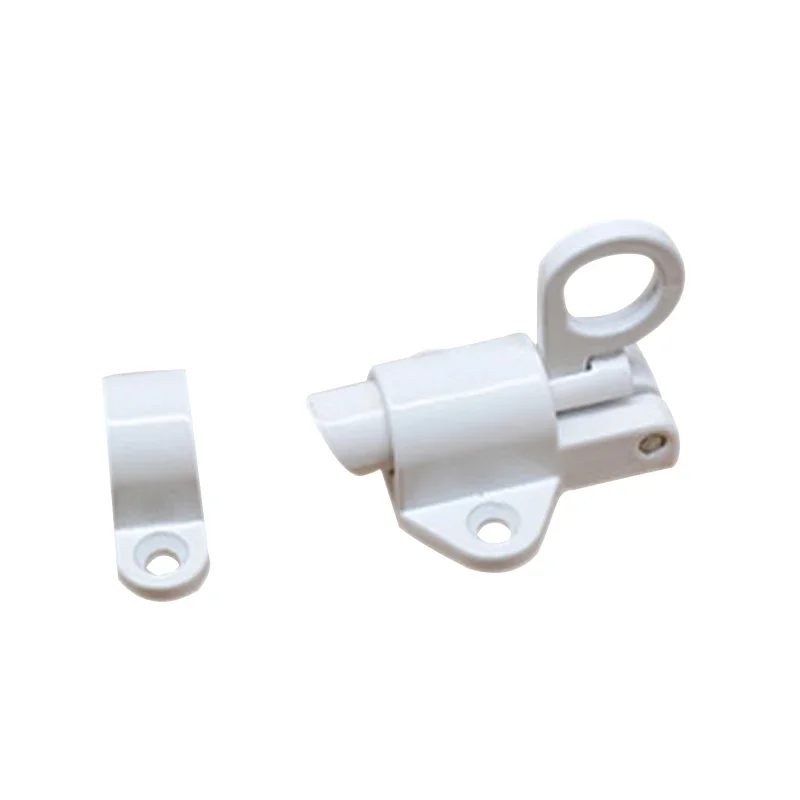 Automatic Door Bolt Latch Home Window Gate Security Pull Ring Spring Bounce Door Bolt Automatic Latch Lock  aluminum door latch