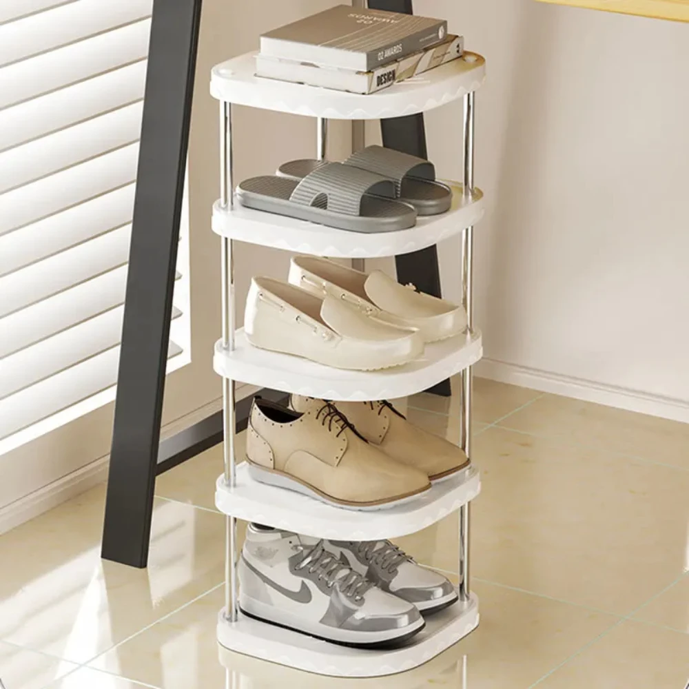 Multi-Layer Shoe Rack Simple Shoes Storage Organizer Stacking Living Room Plastic Shoes Cabinet Bedroom Space-saving Shoe Shelf