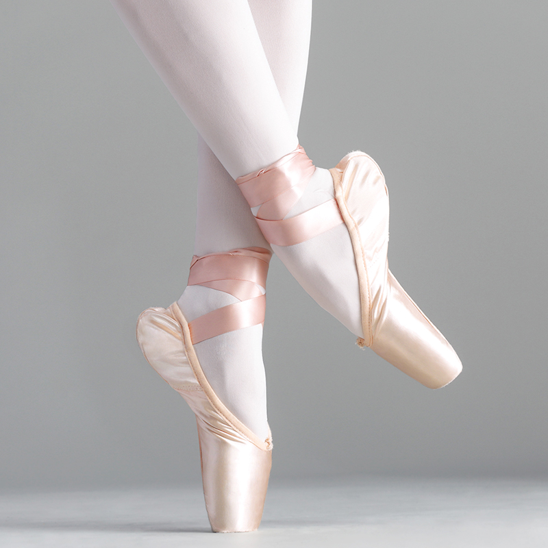 Meninas bailarina ballet pointe sapatos rosa feminino cetim profissional sapatos de balé para dança