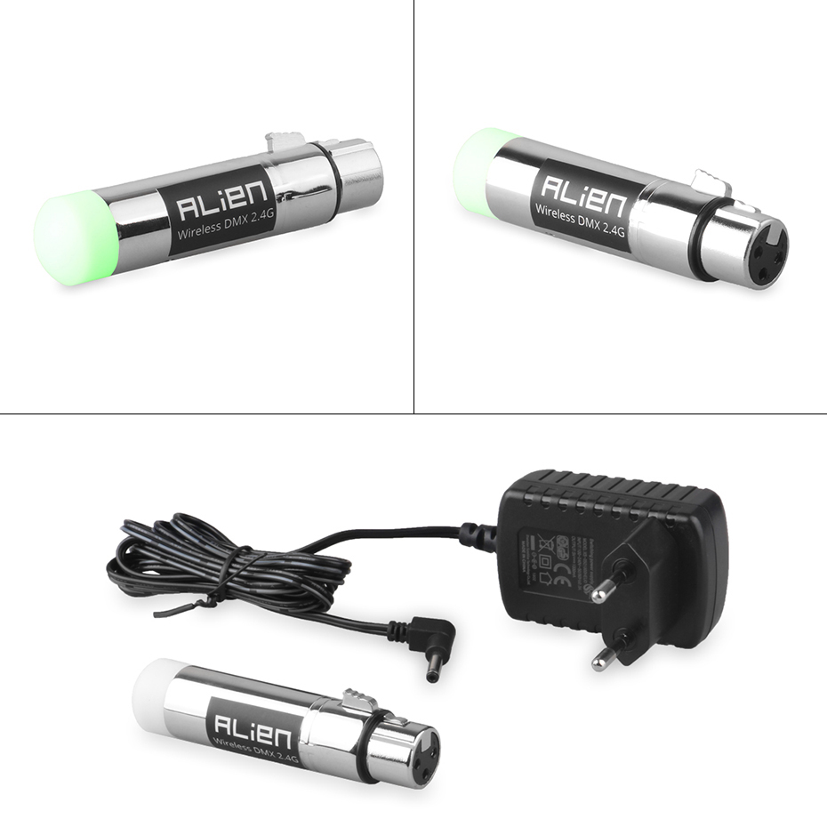 ALIEN Émetteur réception sans fil 2.4 GHz DMX 512 Contrôleur Dfi transmetteur réception Système avec pour LED Stage PAR laser fête DJ fête bar et scène éclairage avec tête lumière principale mobile Par Lampe