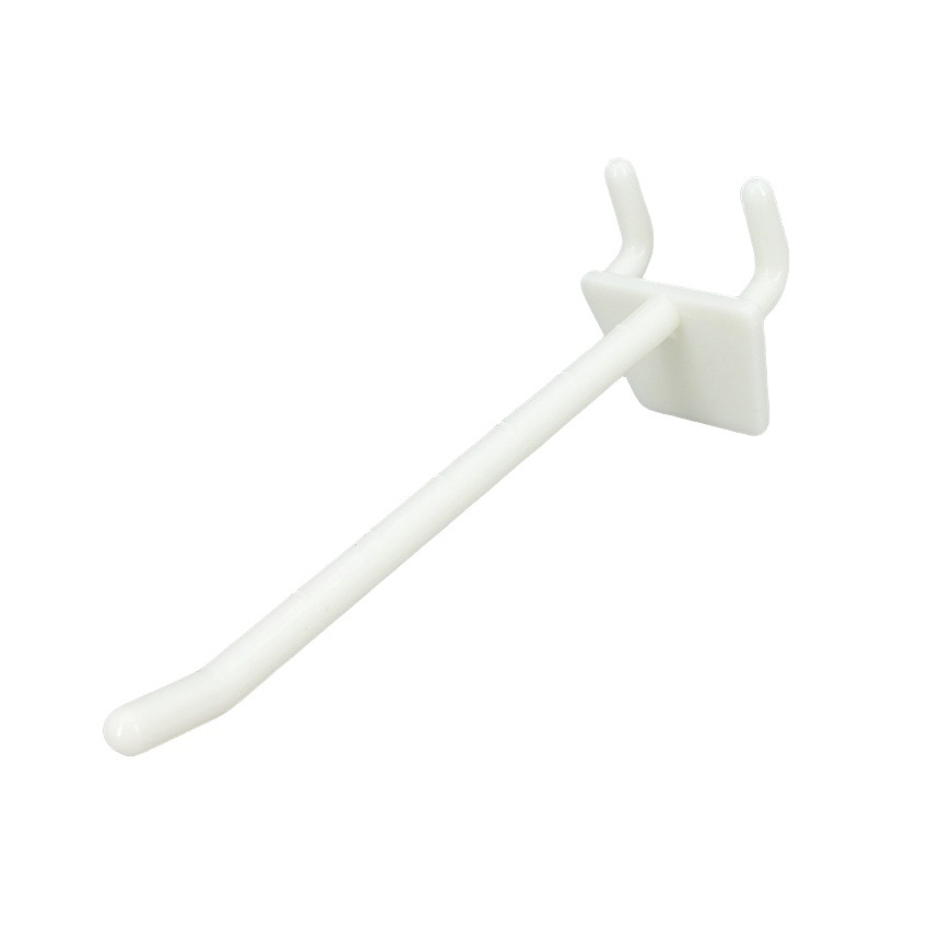 Plástico pegboard produtos exibir pendurado cabide ganchos branco armazenamento mercadorias rack prateleira supermercado lojas 1 pacote
