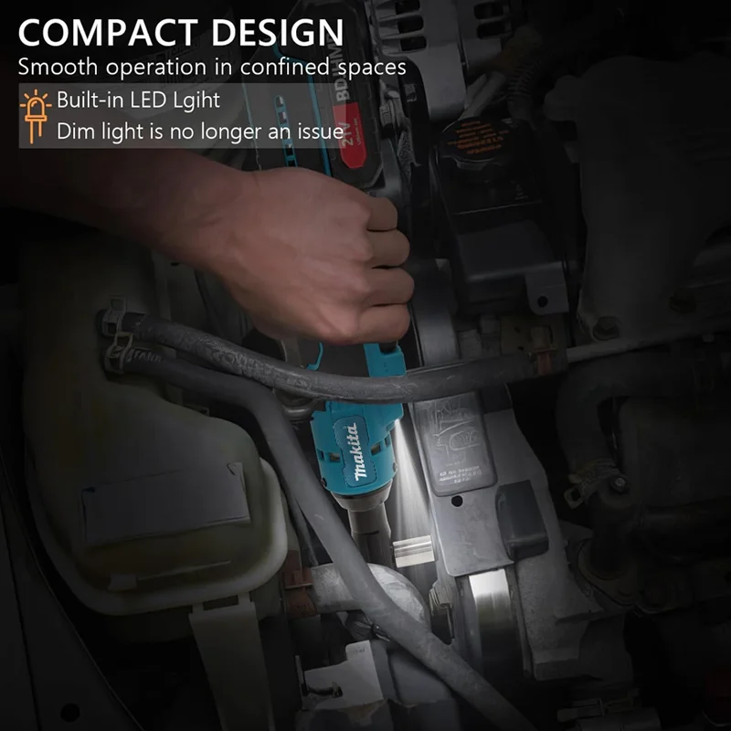 Makita Brushless Ratchet Right Angle Wrench Cordless Driver Multifunction Variable Speed Power Wrench LED 18V Power Tools