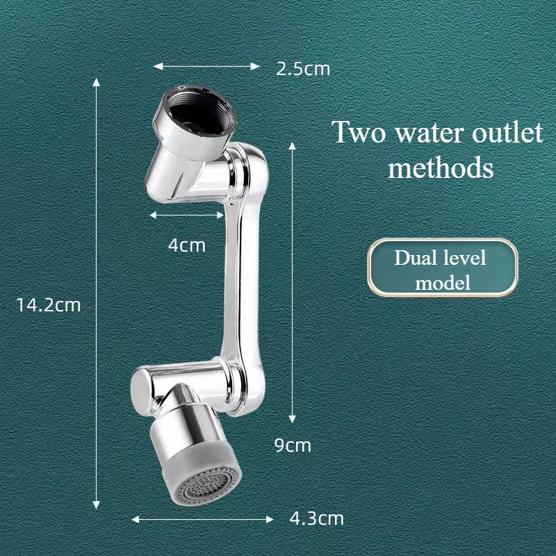 New Universal Rotation Extender Faucet Aerator Plastic Splash Filter Kitchen Tap Washbasin Faucets Bubbler Nozzle Robotic Arm