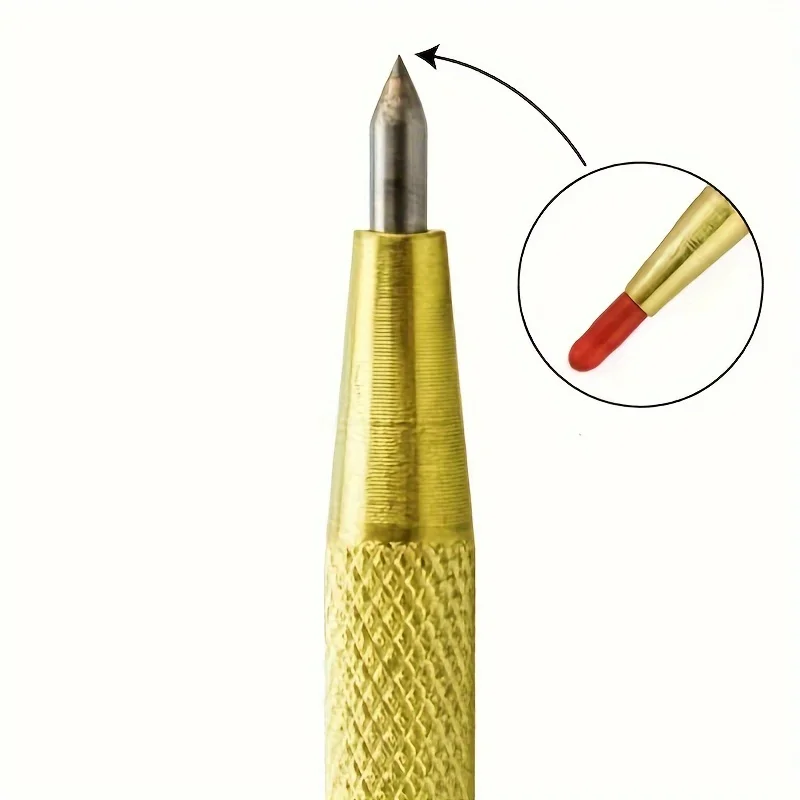 2/5Pcs diamond nib titanium pen, precision metalworking and woodworking tools for cutting glass, tiles, metal and wood