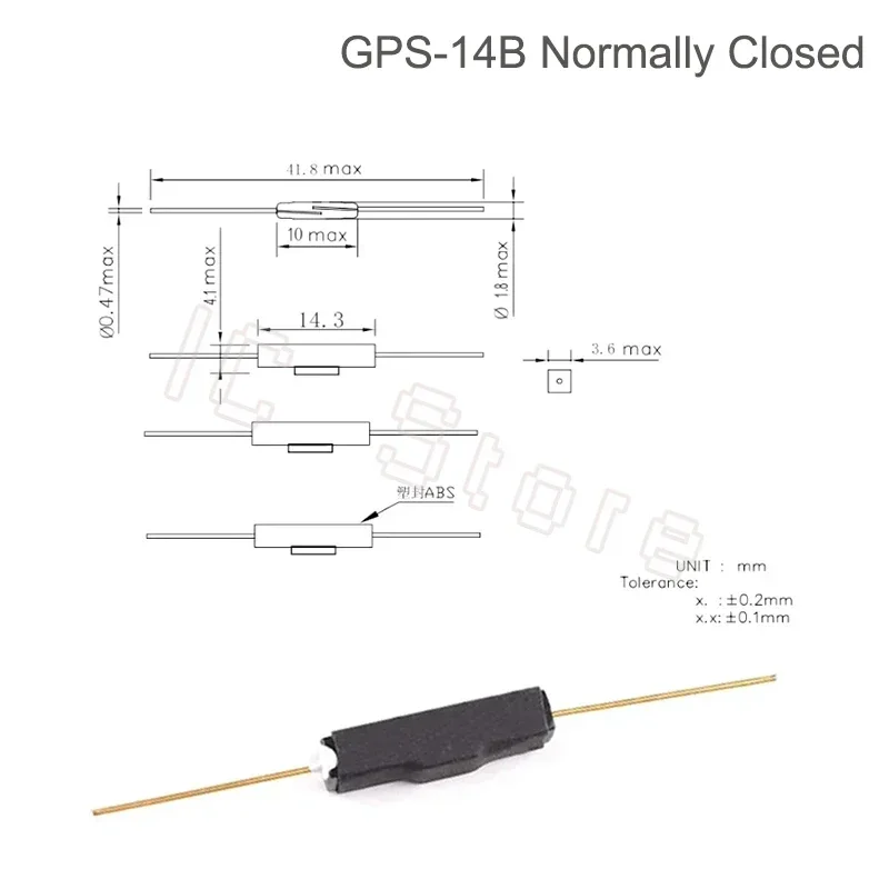 5/10PCS Reed Switch Magnetic Switch Sensor MKA07101 MKA10110 Y213 MMKA17101 GPS-11A GPS-14A GPS-14B NO NC Normally Open Closed