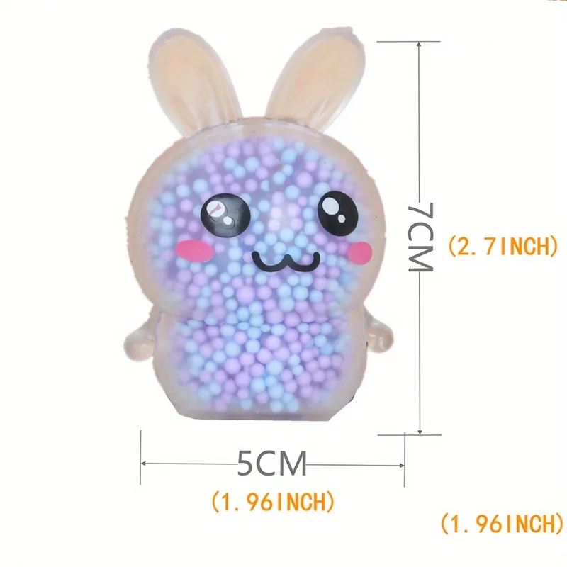 Coelhinho Mole - Brinquedo macio de cor aleatória para crianças e meninas, recheios de cesta de Páscoa, presente de alívio de ansiedade sensorial