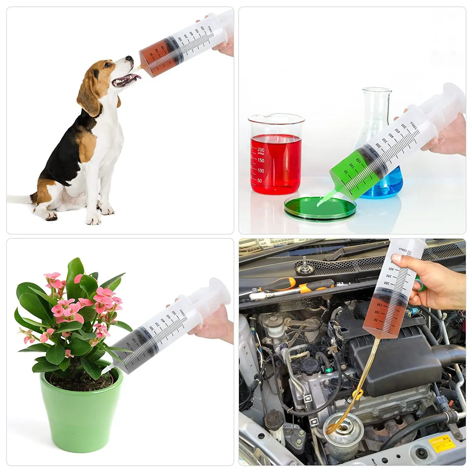 Large Capacity Syringes100ml/150ml/200ml/250ml/350ml/550ml With 30 100cm Hose Plastic injector Pump Pet Feeding Nutrient Syringe