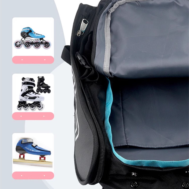 Professional Speed Skating Bag Adult Children Quad Roller Skates Inline Skates Ice Skates Carry Case Breathable Storage Backpack