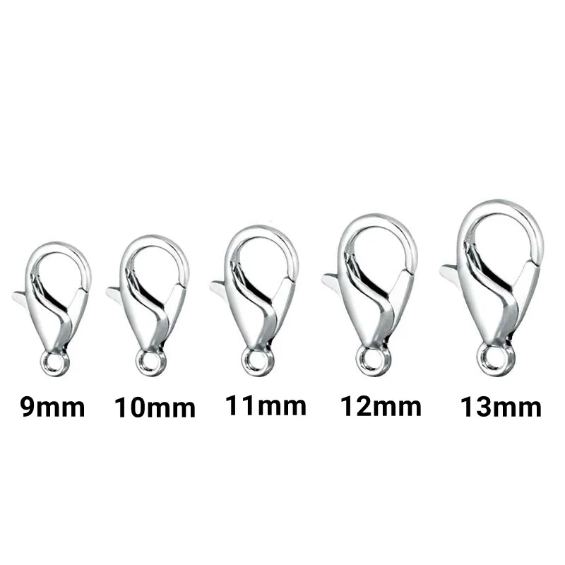 20 Chiếc 9/10/13MM Thép Không Gỉ Tôm Hùm Khóa Dây Cho Dây Làm Vòng Tay Trang Sức Thủ Công Làm Cho nguồn Cung Cấp Phụ Kiện Số Lượng Lớn