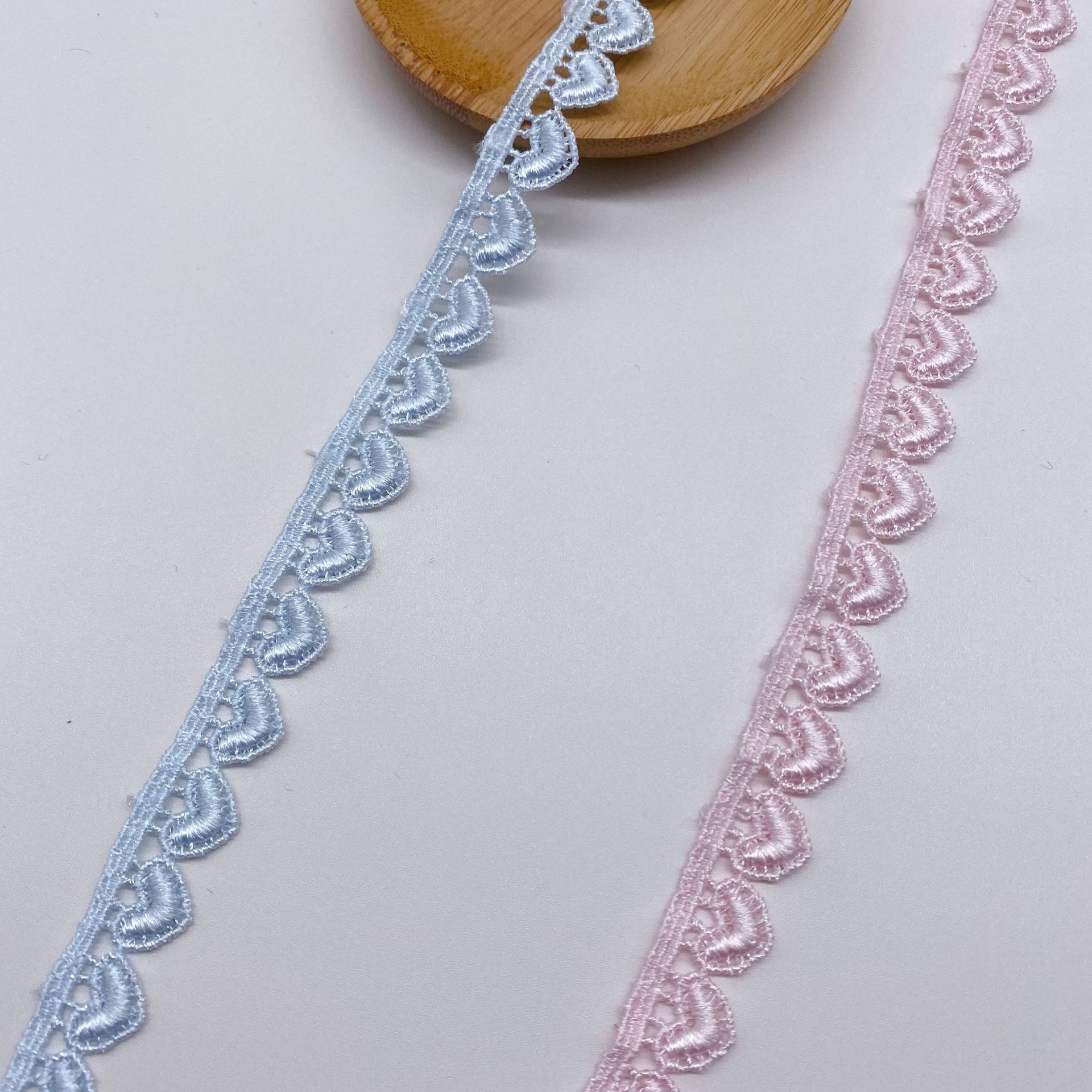 4 ヤード刺繍多色一方的な愛のレース生地トリムリボン DIY 縫製手作り衣服クラフト材料