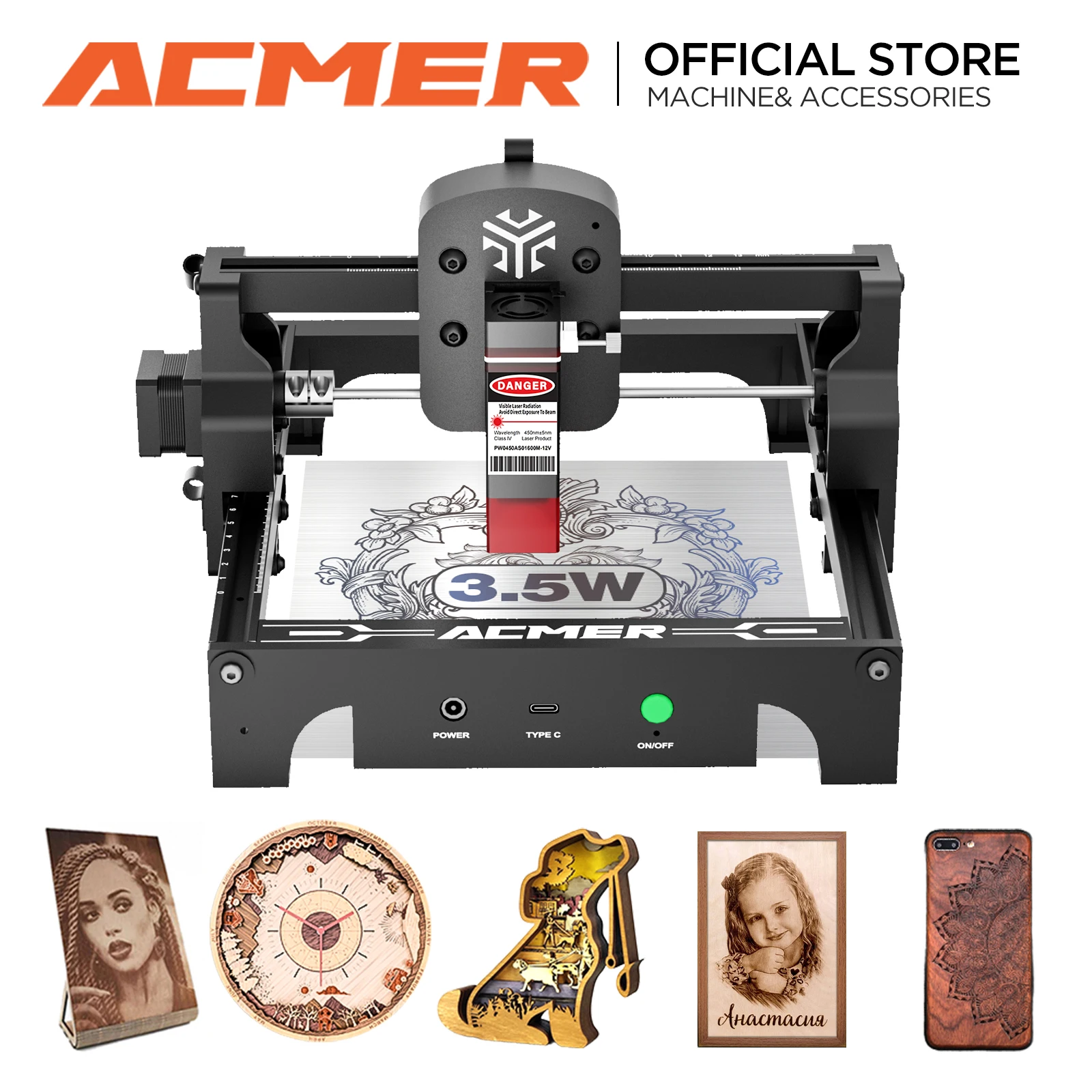 ACMER S1 2.5W 3.5W гравировальный станок деревообрабатывающий режущий станок инструменты