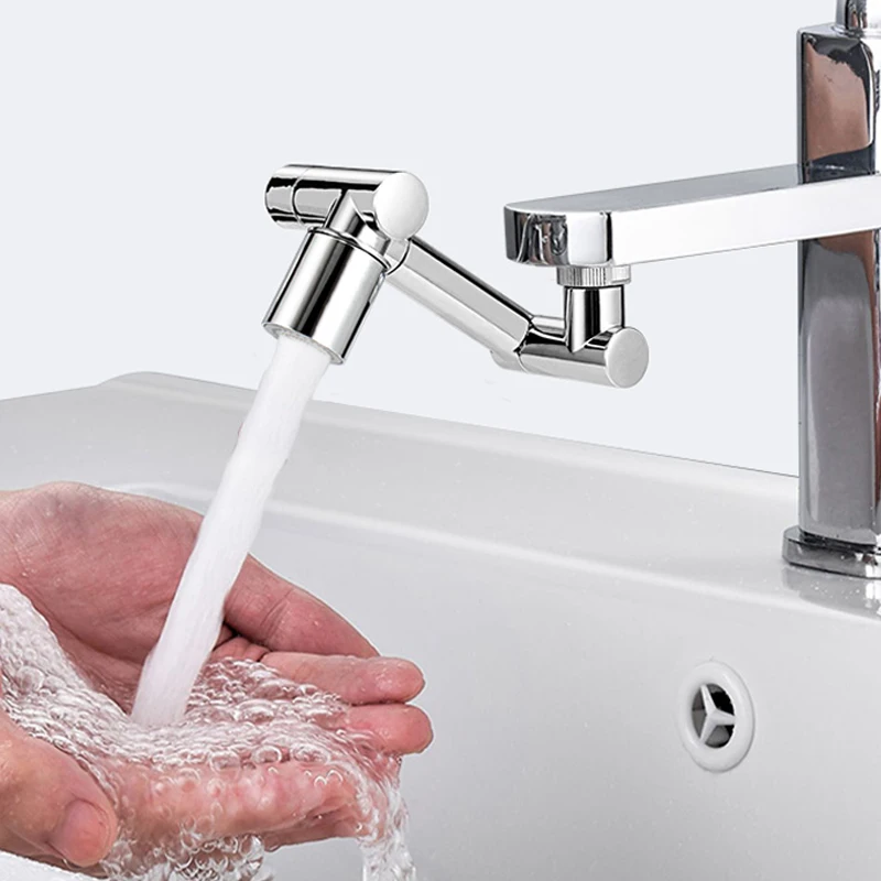 1440 ° Küche Skalierbare Metall Wasserhahn Belüfter Badezimmer Wasserhahn Spritzwassergeschützte Bubbler Wasserhahn Filter Düse Wasserhahn Wasser Sparen Extender