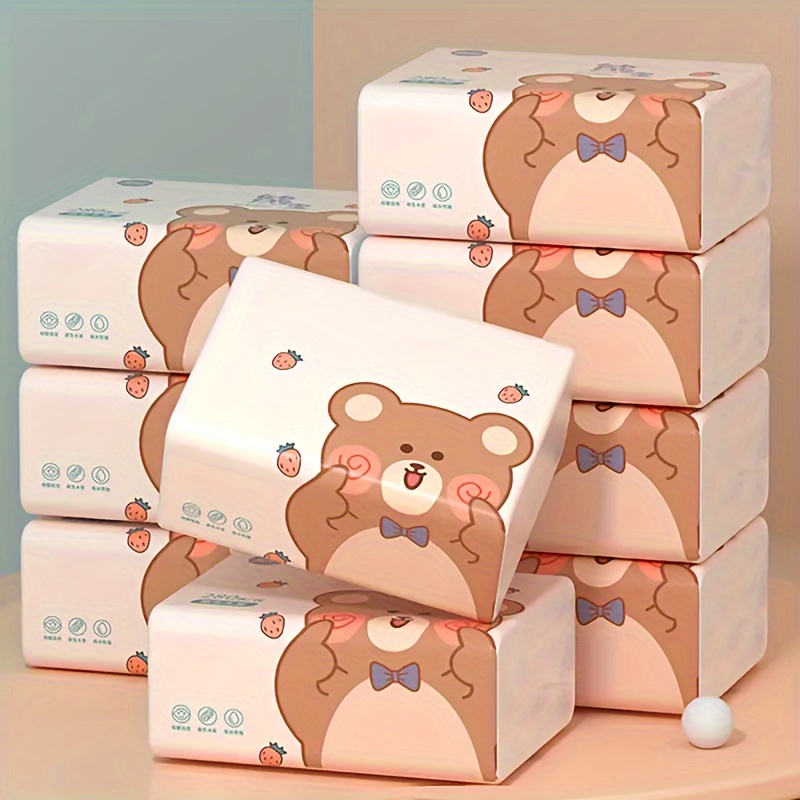 พรีเมี่ยม 5 ชั้นกระดาษทิชชู 8pcs กระดาษทิชชูห้องน้ํากระดาษผ้าเช็ดปากกระดาษดูดซับทนทานสําหรับ Home Dorm อุปกรณ์ทําความสะอาดสํานักงาน