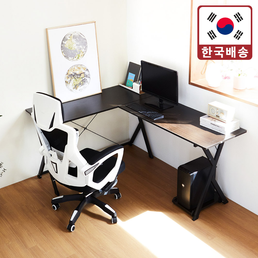 데스크 코너형 ㄱ자 L자 게이밍 학생 서재 사무용 컴퓨터 책상