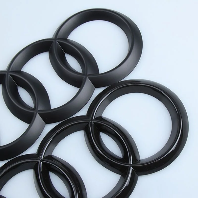 Refitted four-ring black LOGO directly covered front logo For Audi A4 A3 A5 A7 Q3 Q5 Q7 Q2 A6 logo decoration accessories