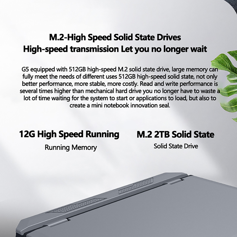 Мини-ноутбук, 7 дюймов, Intel Celeron N4000, 12 Гб ОЗУ, SSD, HD-камера