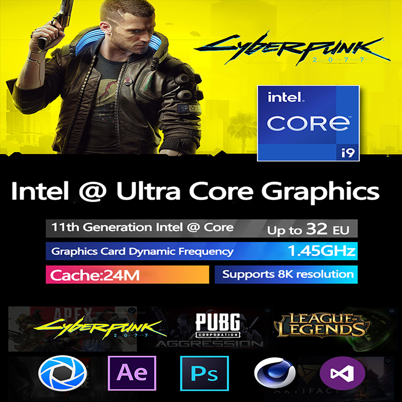 แล็ปท็อป 16 นิ้ว Intel Core I9-11900H 32GB RAM 2TB SSD DDR4 Win11 ปลดล็อคลายนิ้วมือ 4.9 GHz Wifi6 HDMI HD กล้องคอมพิวเตอร์ PC